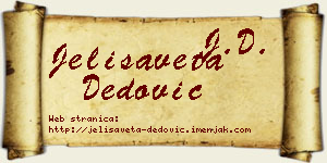 Jelisaveta Dedović vizit kartica
